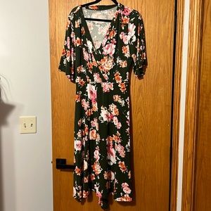 Latched Mama Midi Wrap Dress